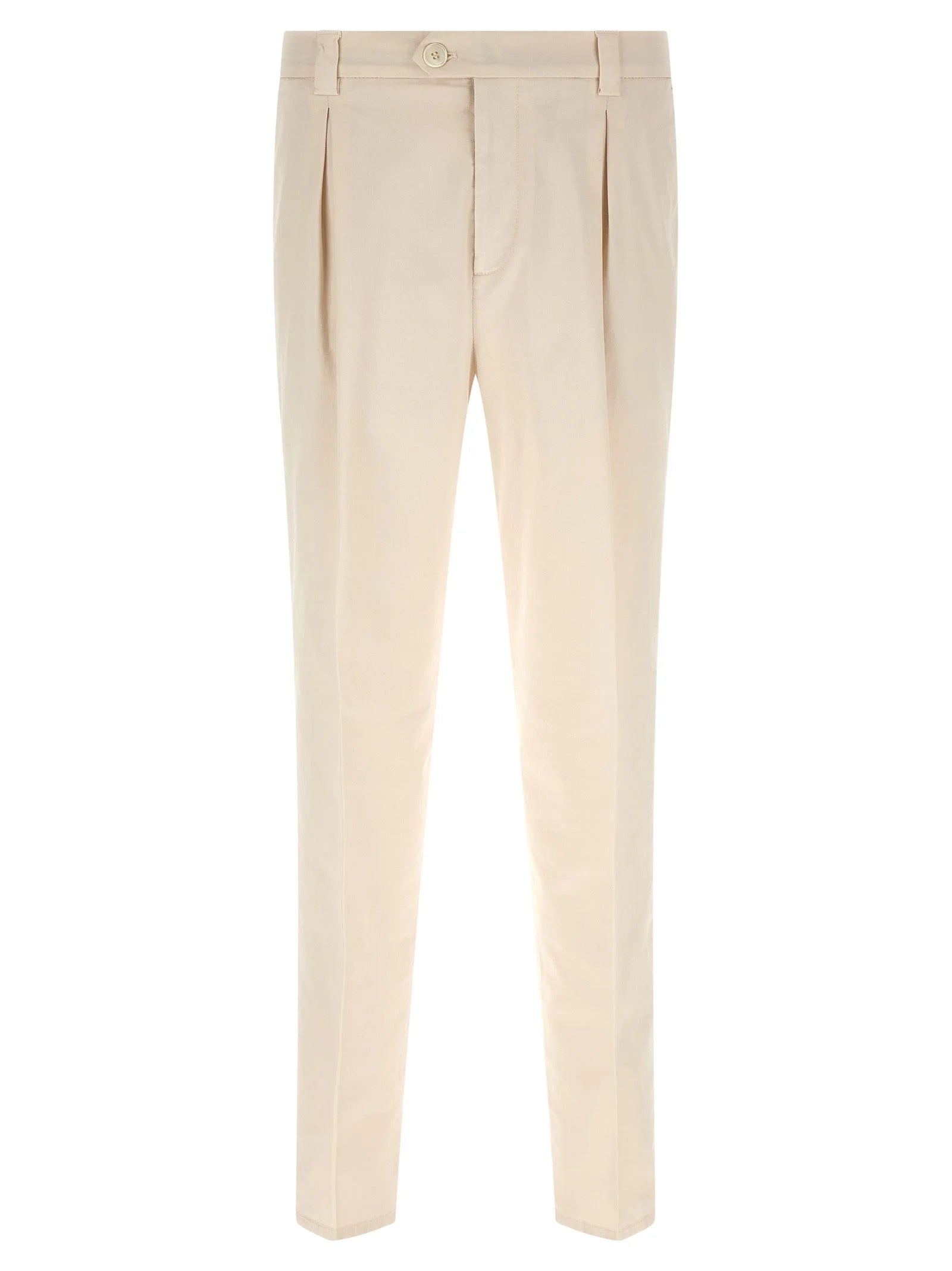 Brunello Cucinelli White Cotton Casual Pants