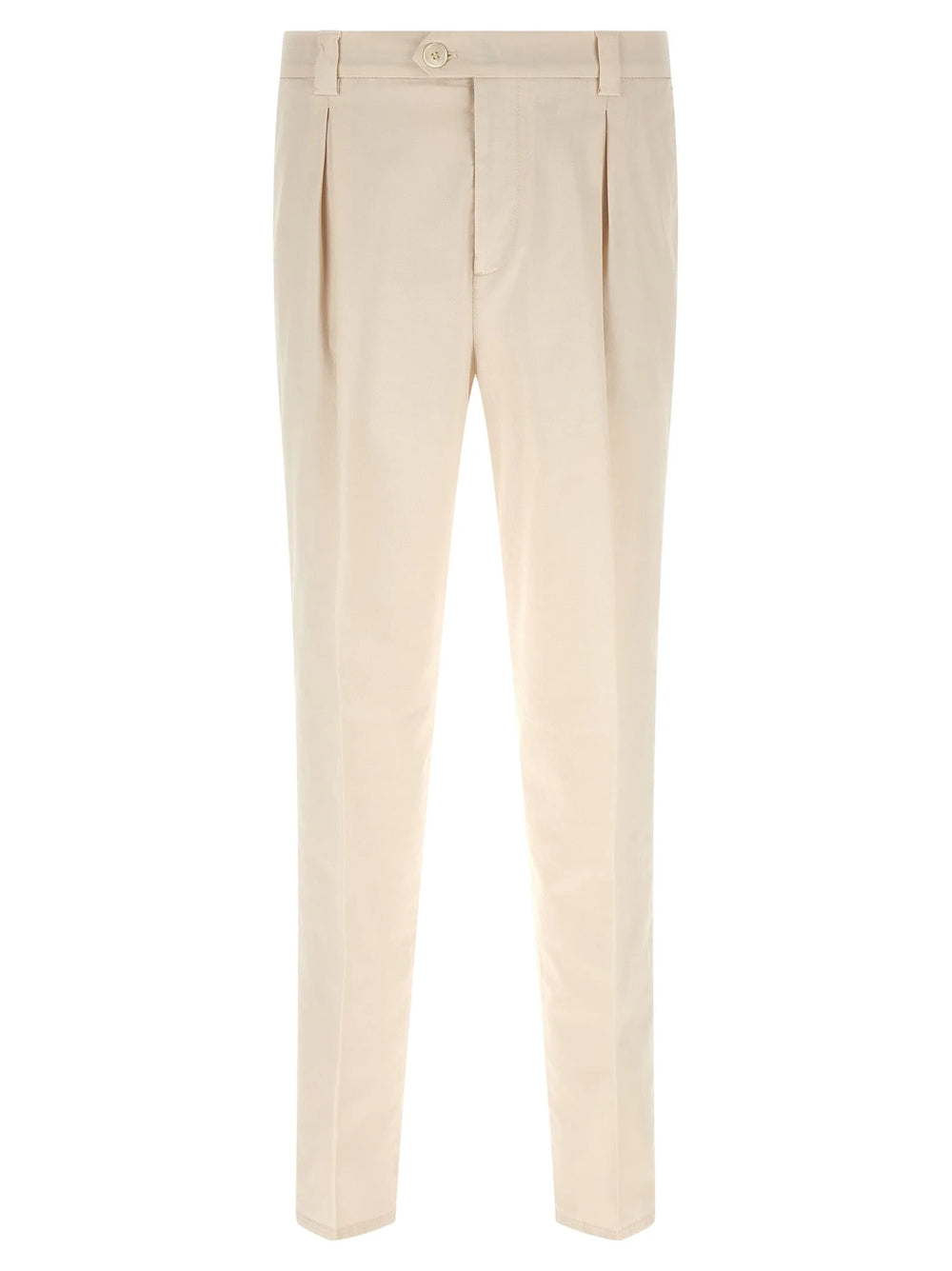 Brunello Cucinelli White Cotton Casual Pants