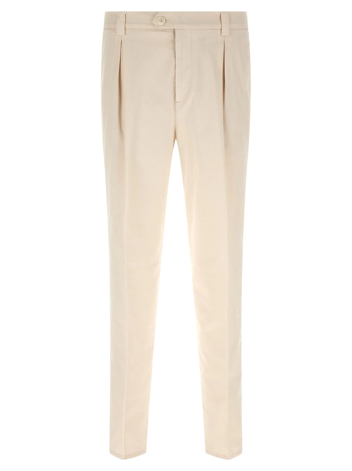 Brunello Cucinelli White Cotton Casual Pants