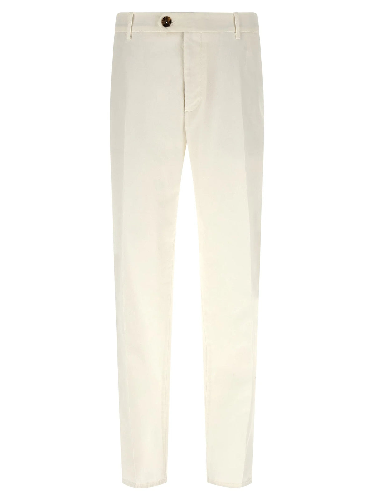 Brunello Cucinelli White Cotton Casual Pants