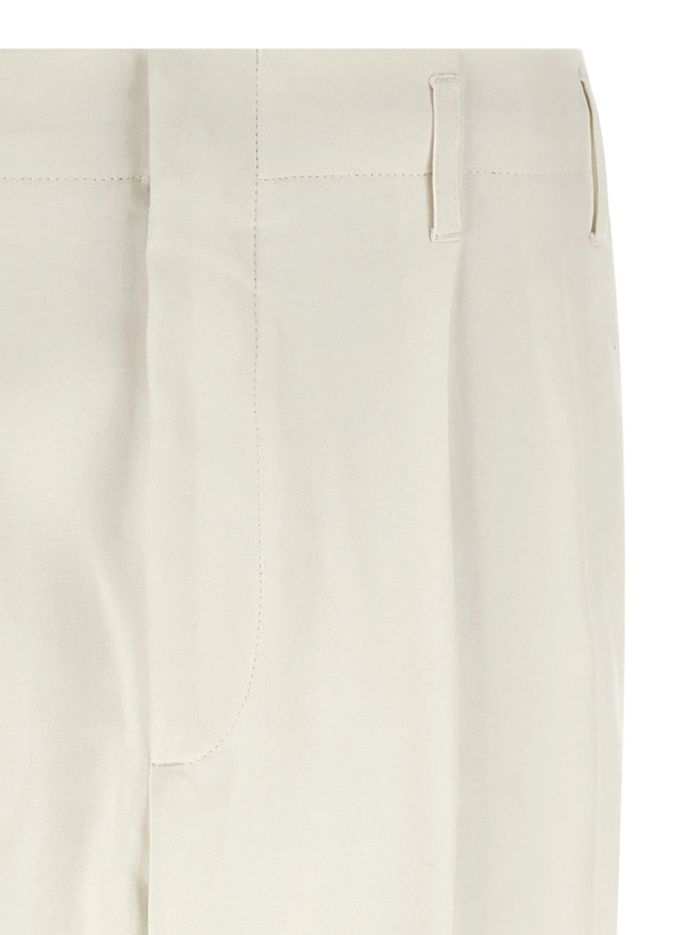 Brunello Cucinelli White Cotton Casual Pants - IT50 | L
