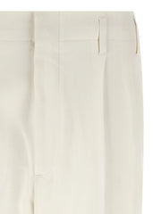Brunello Cucinelli White Cotton Casual Pants - IT50 | L