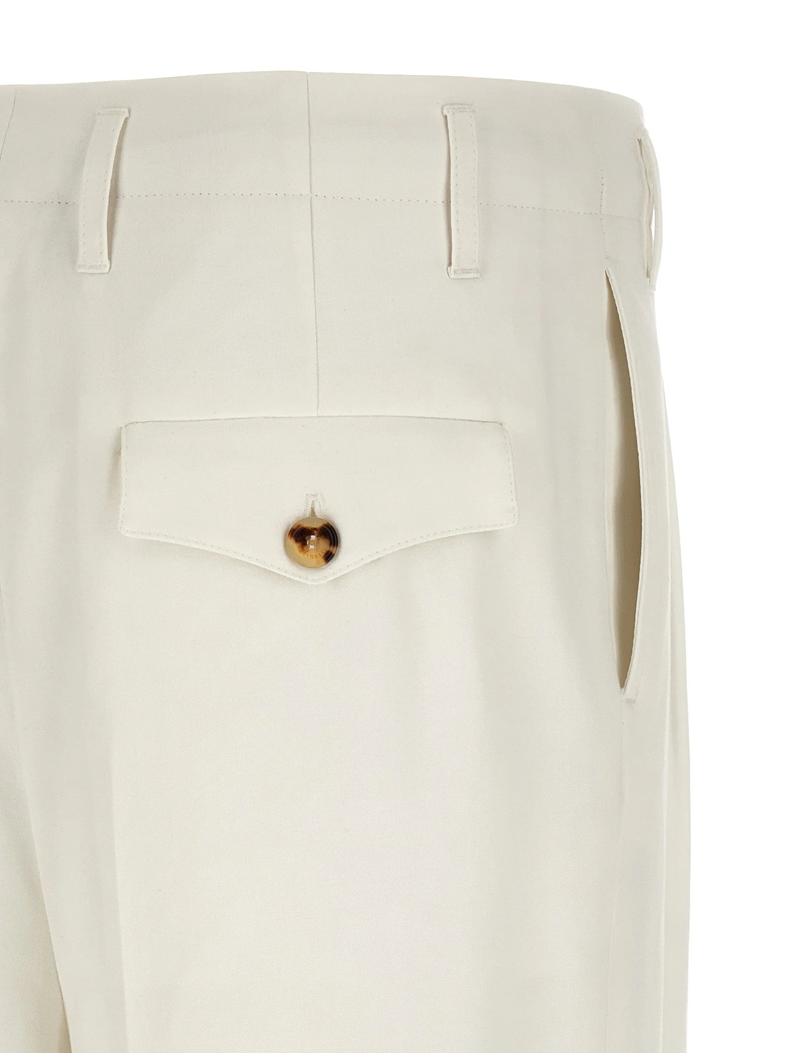 Brunello Cucinelli White Cotton Casual Pants - IT50 | L
