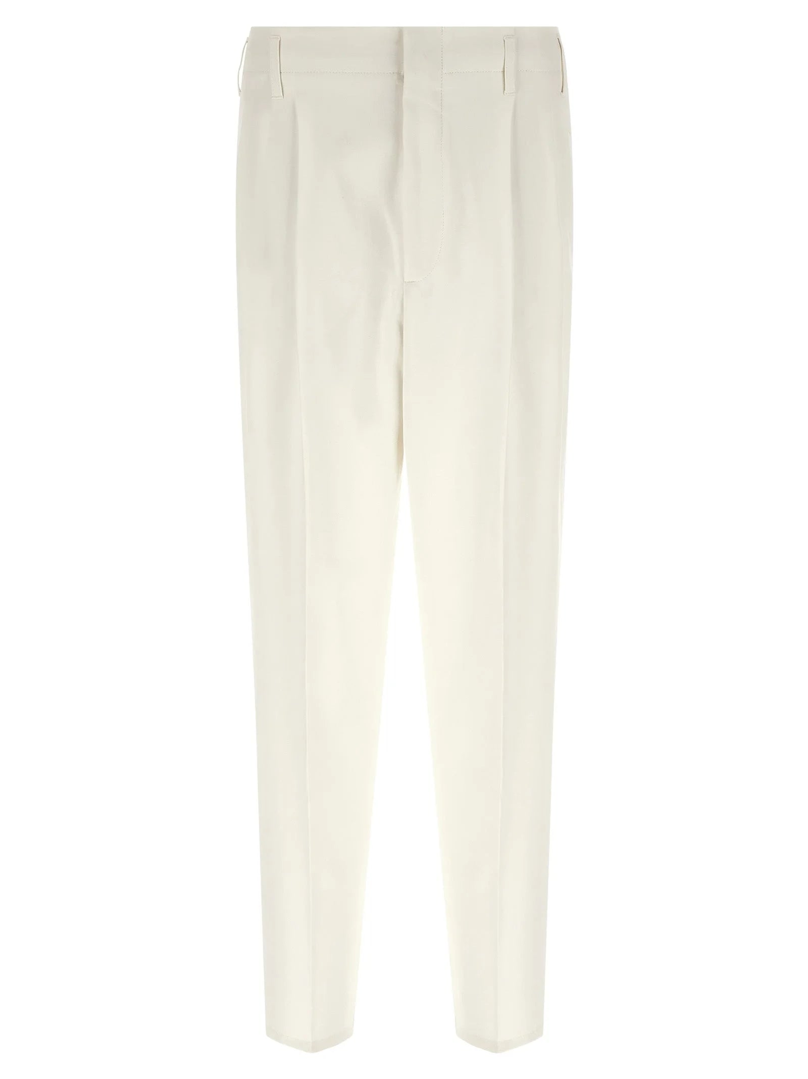 Brunello Cucinelli White Cotton Casual Pants - IT50 | L