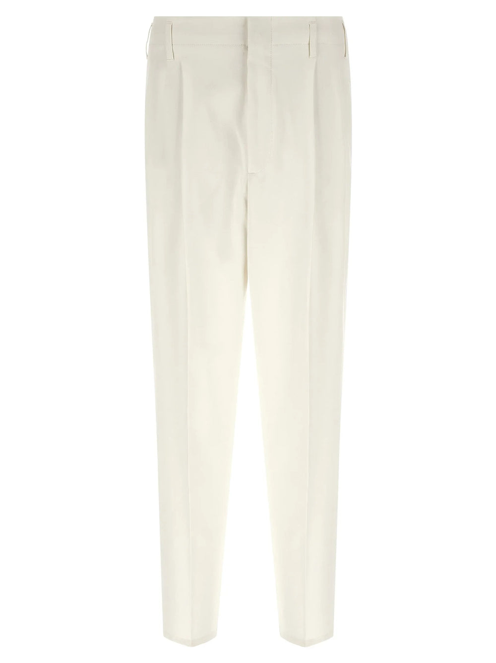 Brunello Cucinelli White Cotton Casual Pants - IT50 | L