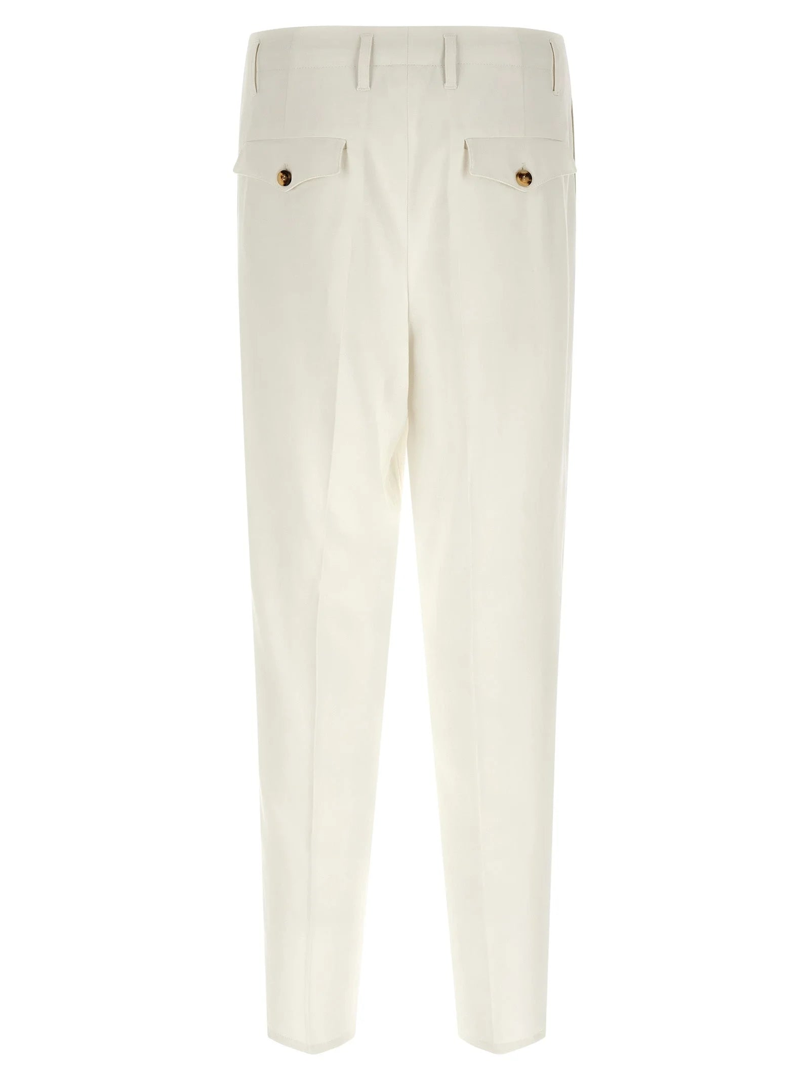 Brunello Cucinelli White Cotton Casual Pants - IT50 | L