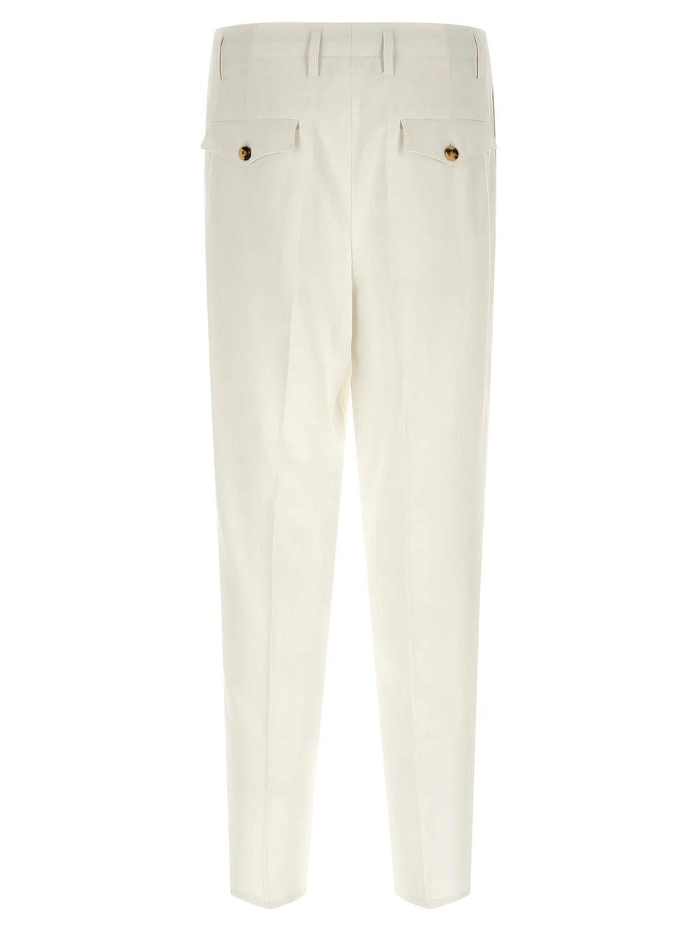 Brunello Cucinelli White Cotton Casual Pants - IT50 | L