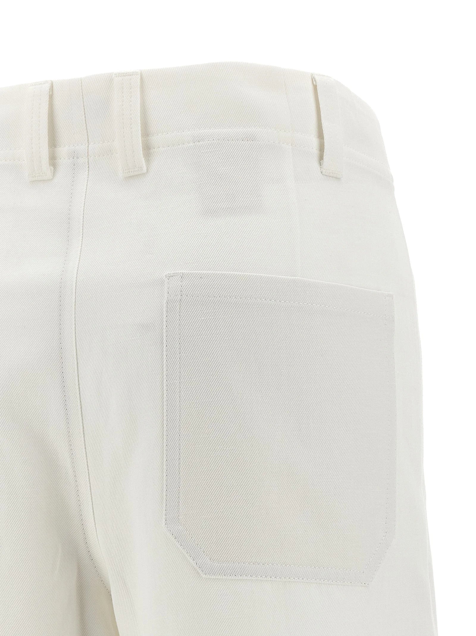 Brunello Cucinelli White Cotton Chino Pants - IT42