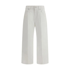 Brunello Cucinelli White Cotton Cropped Jeans