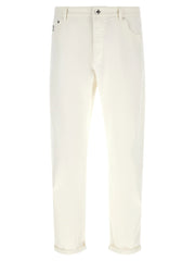 Brunello Cucinelli White Cotton Cropped Jeans