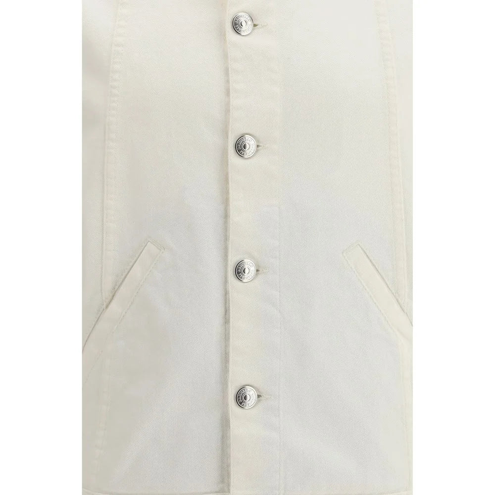 Brunello Cucinelli White Cotton Denim Jacket