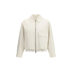Brunello Cucinelli White Cotton Denim Jacket
