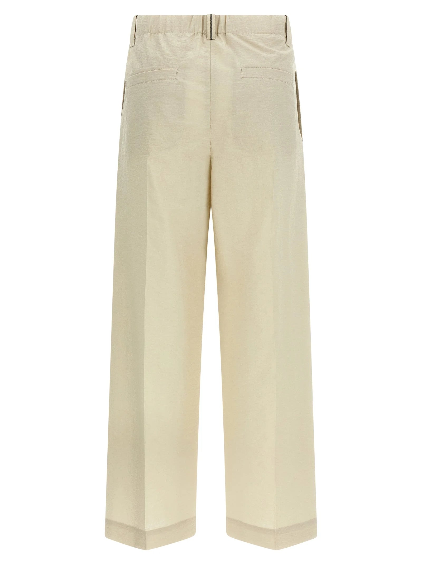 Brunello Cucinelli White Cotton Dress Pants