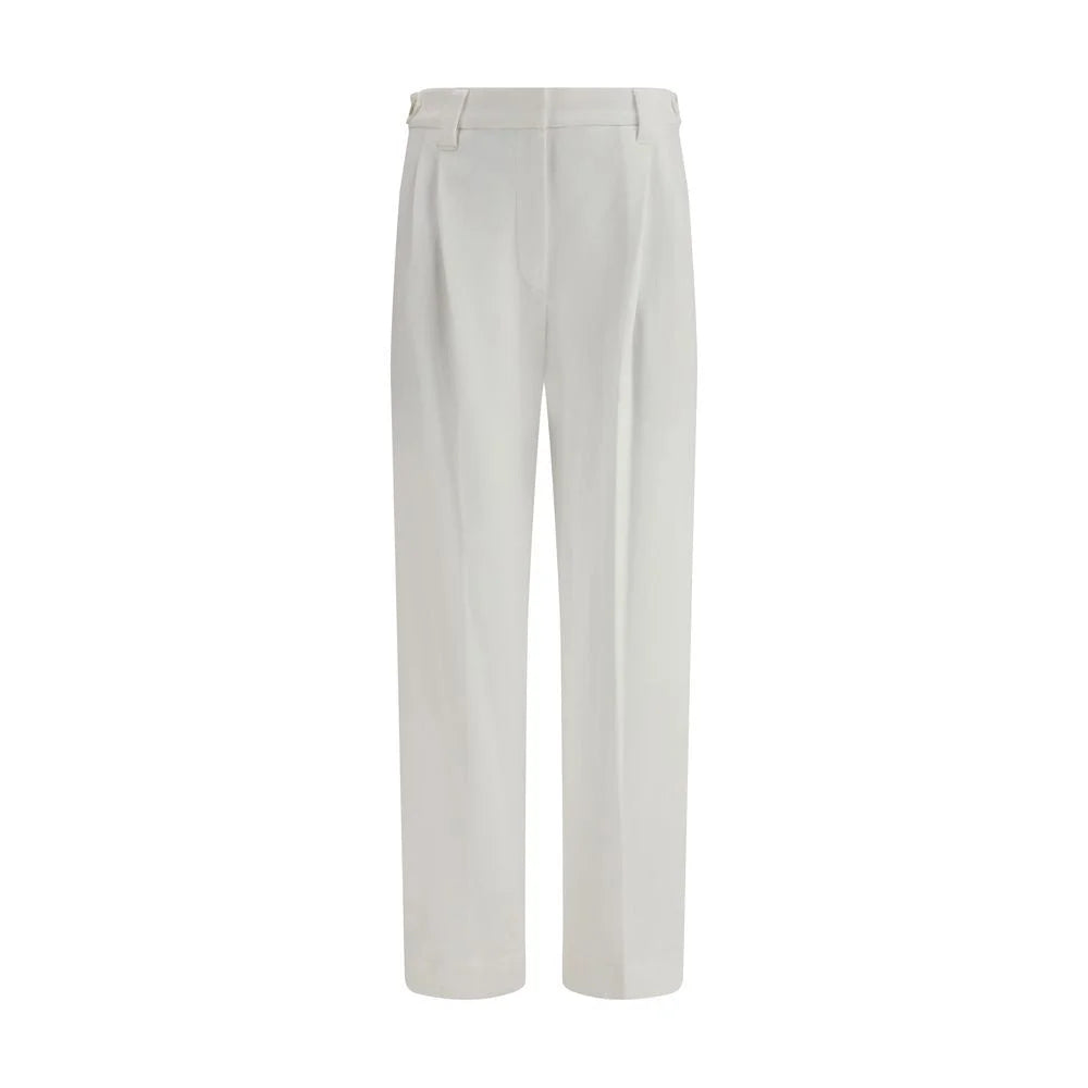 Brunello Cucinelli White Cotton Dress Pants