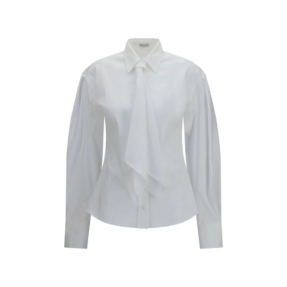 Brunello Cucinelli White Cotton Dress Shirt