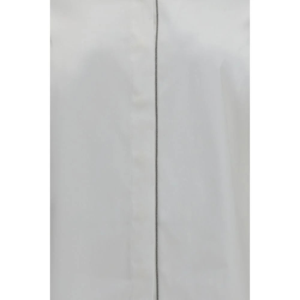 Brunello Cucinelli White Cotton Dress Shirt
