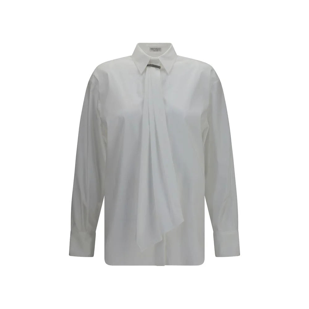 Brunello Cucinelli White Cotton Dress Shirt