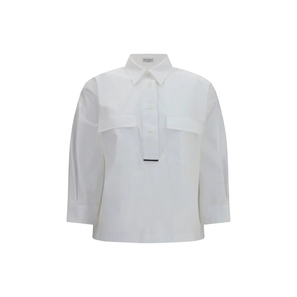 Brunello Cucinelli White Cotton Dress Shirt - S