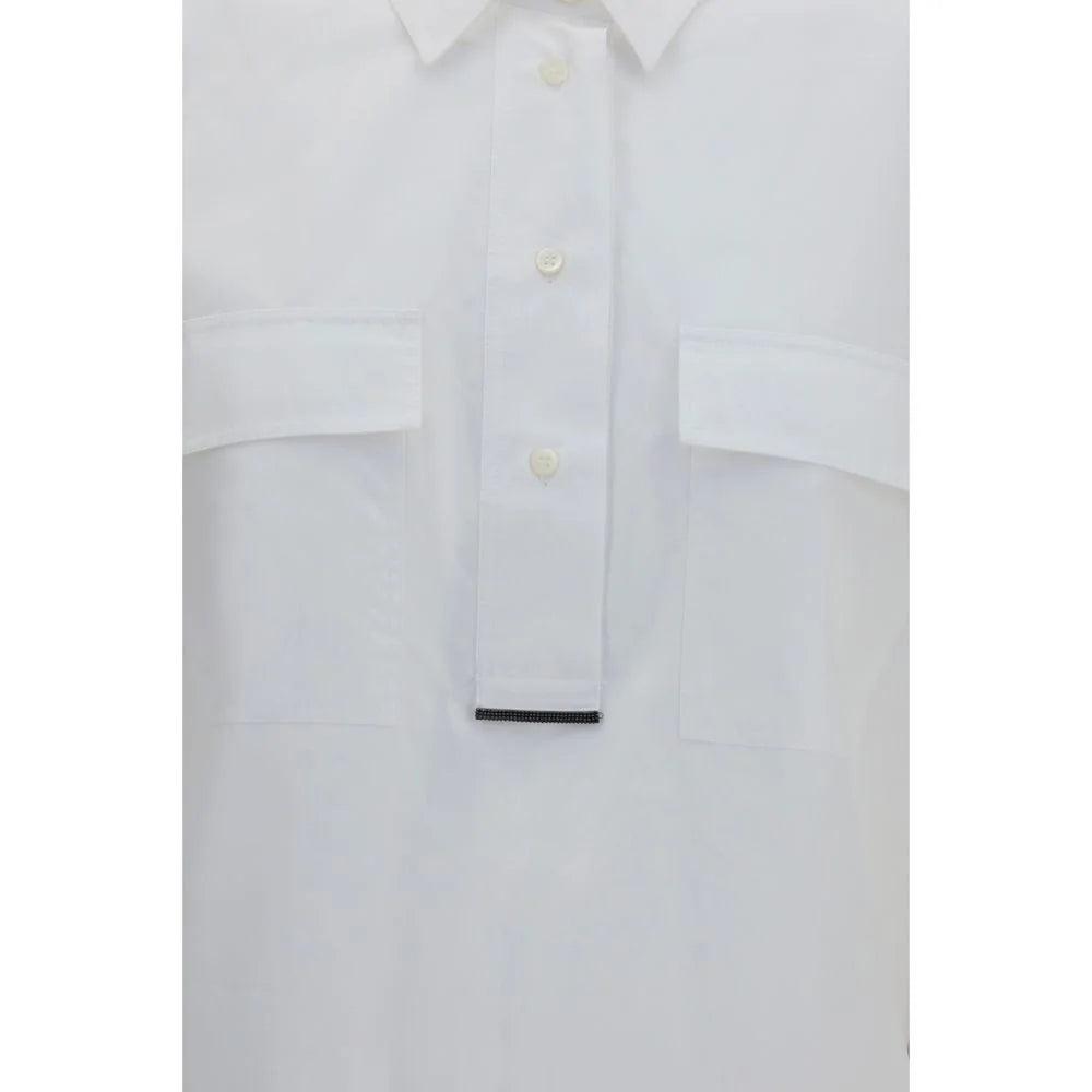Brunello Cucinelli White Cotton Dress Shirt - S