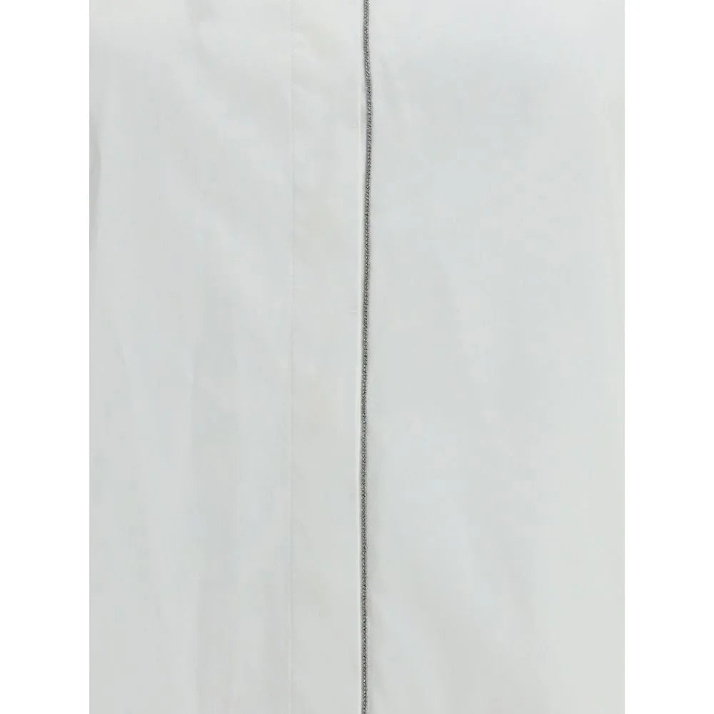 Brunello Cucinelli White Cotton Dress Shirt - XL