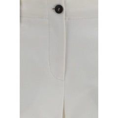 Brunello Cucinelli White Cotton Flared Pants