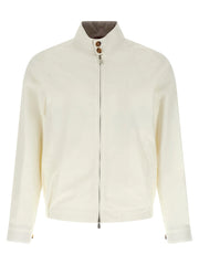 Brunello Cucinelli White Cotton Full-Length Jacket