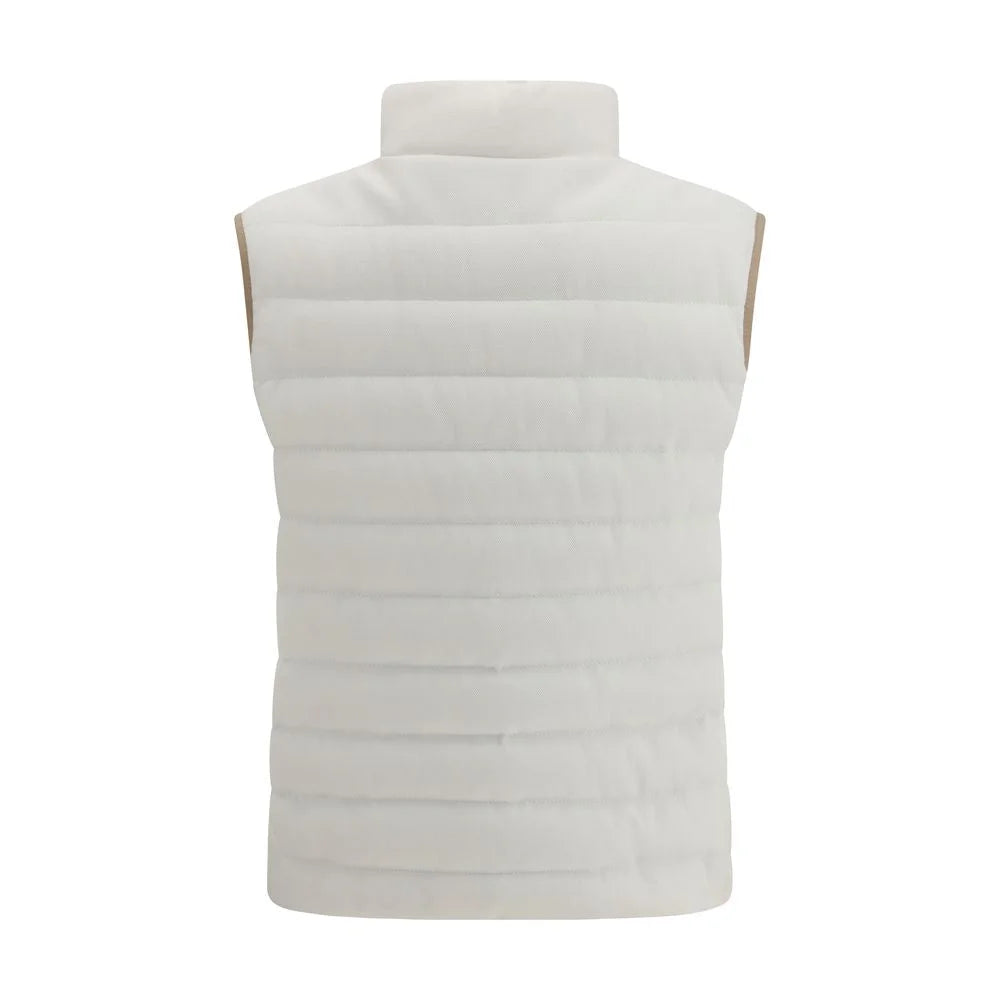 Brunello Cucinelli White Cotton Jackets And Coat