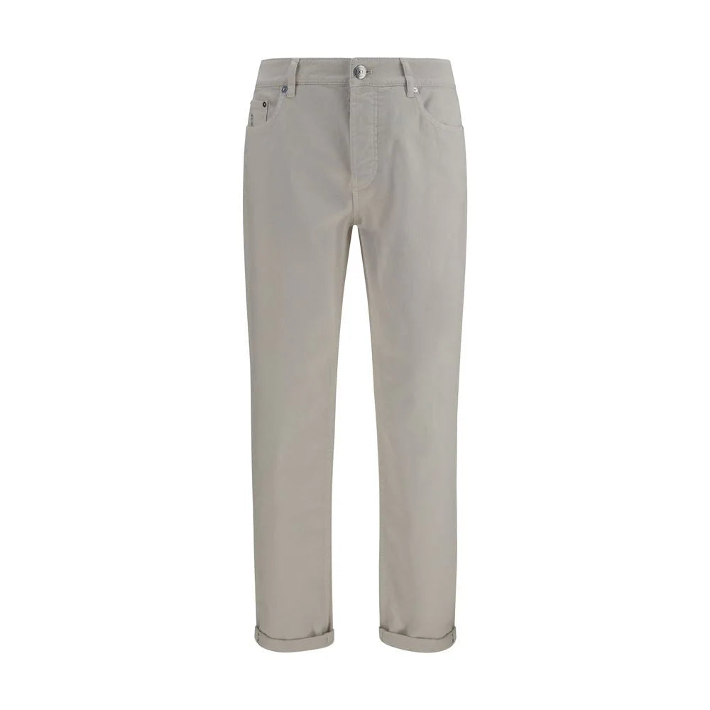 Brunello Cucinelli White Cotton Jeans Denim