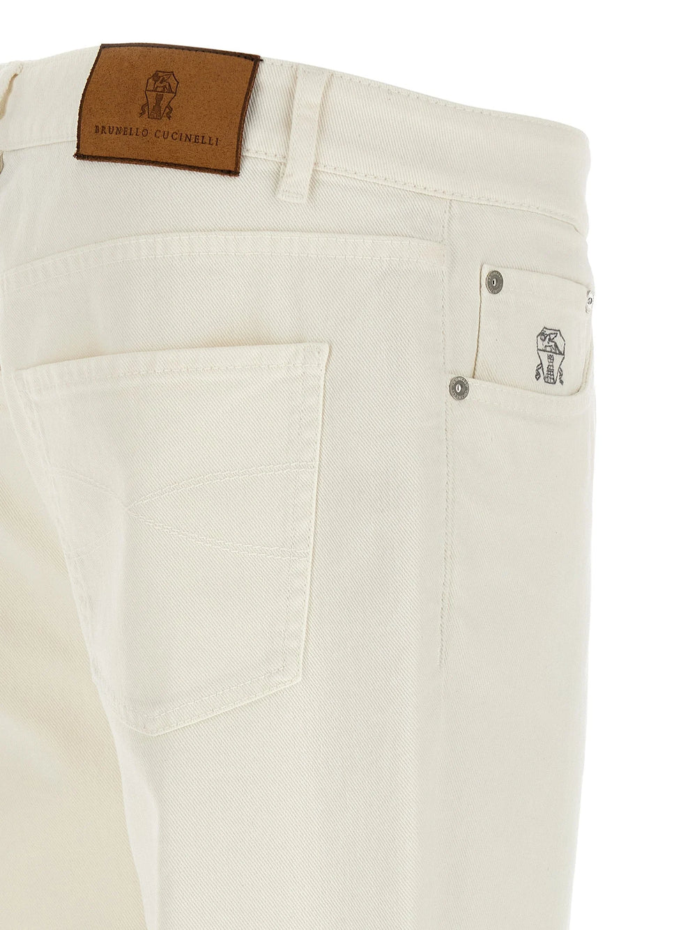 Brunello Cucinelli White Cotton Jeans Denim