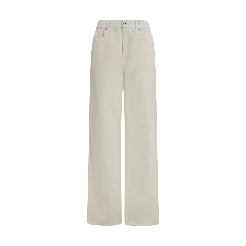 Brunello Cucinelli White Cotton Jeans Denim