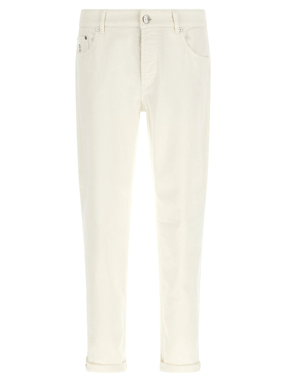 Brunello Cucinelli White Cotton Jeans Denim