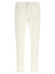 Brunello Cucinelli White Cotton Jeans Denim
