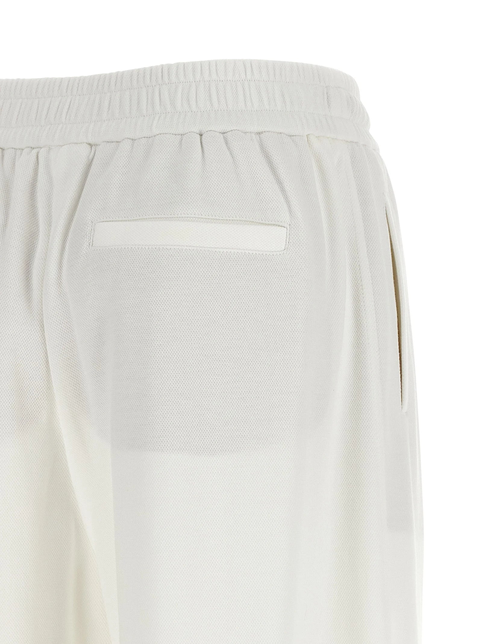 Brunello Cucinelli White Cotton Joggers (Workout Pants)