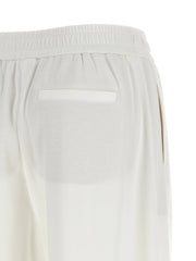 Brunello Cucinelli White Cotton Joggers (Workout Pants)