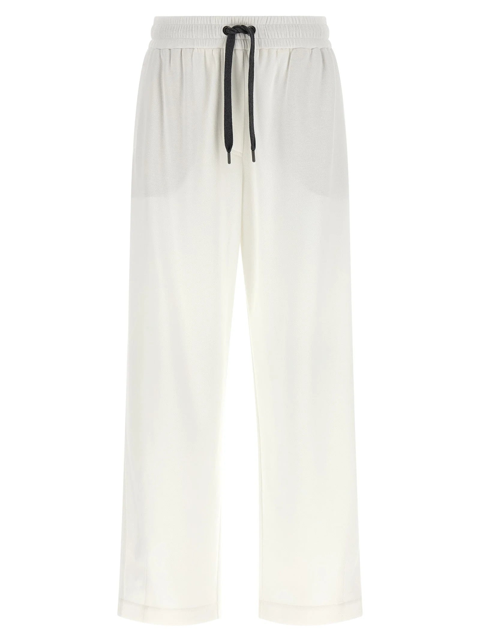 Brunello Cucinelli White Cotton Joggers (Workout Pants)