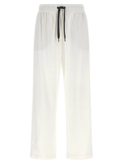 Brunello Cucinelli White Cotton Joggers (Workout Pants)