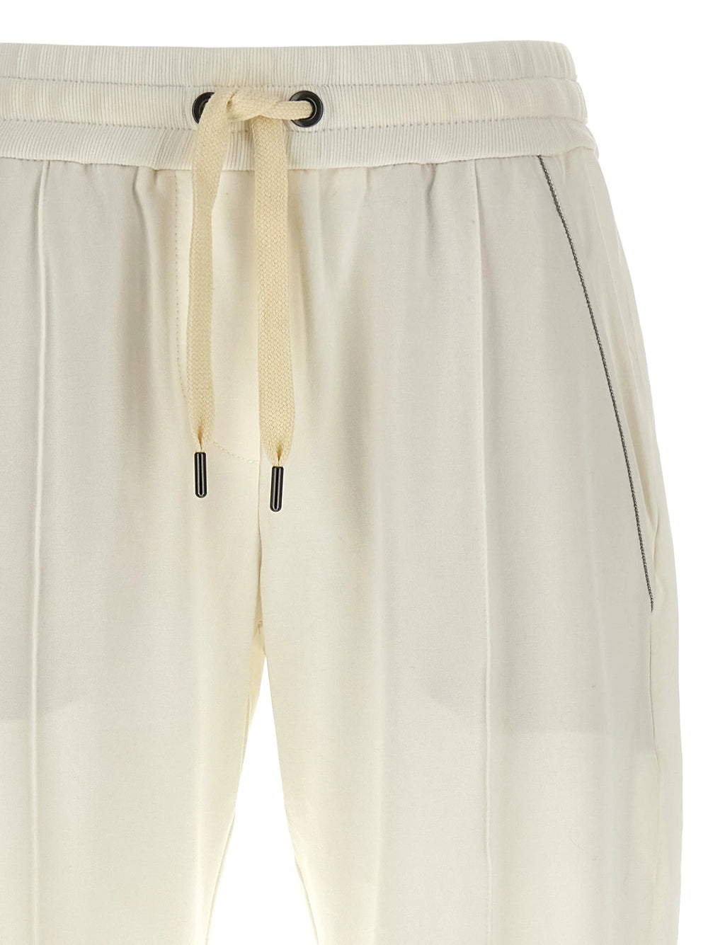 Brunello Cucinelli White Cotton Joggers (Workout Pants)