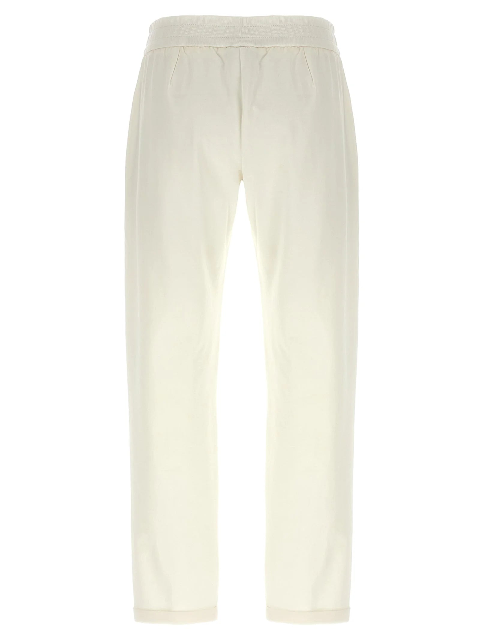 Brunello Cucinelli White Cotton Joggers (Workout Pants)