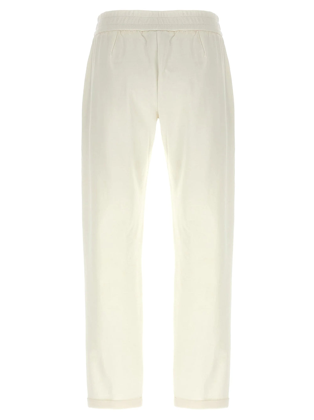 Brunello Cucinelli White Cotton Joggers (Workout Pants)