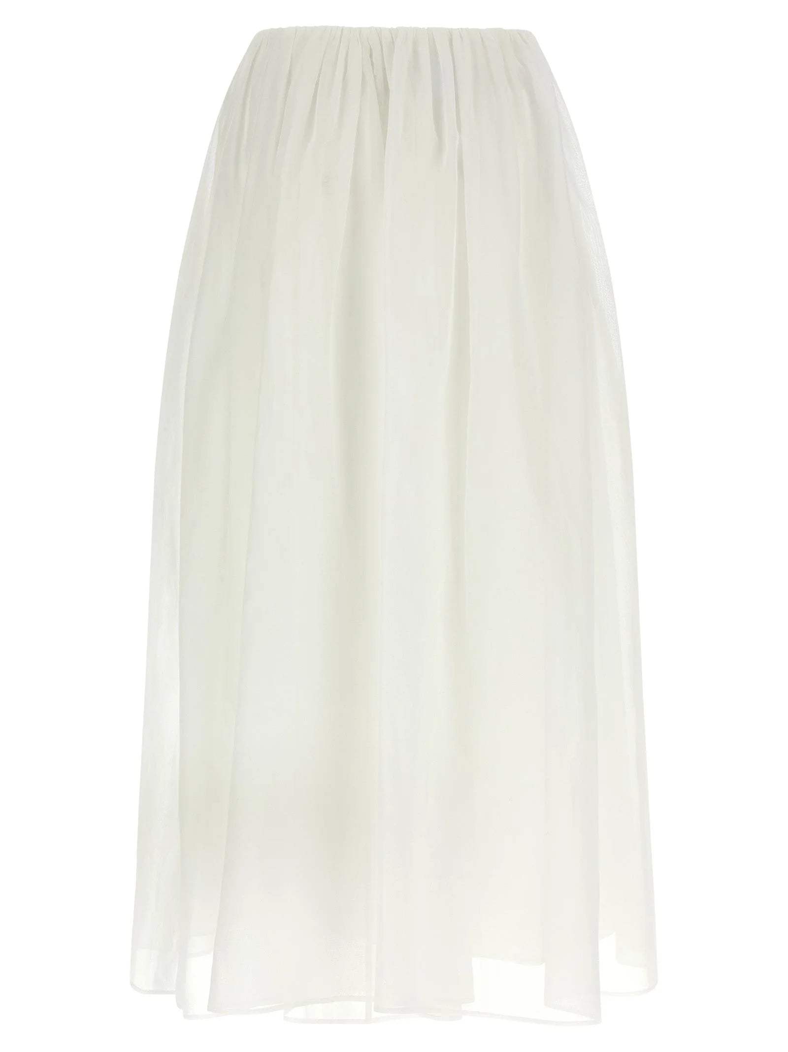 Brunello Cucinelli White Cotton Mini Skirt