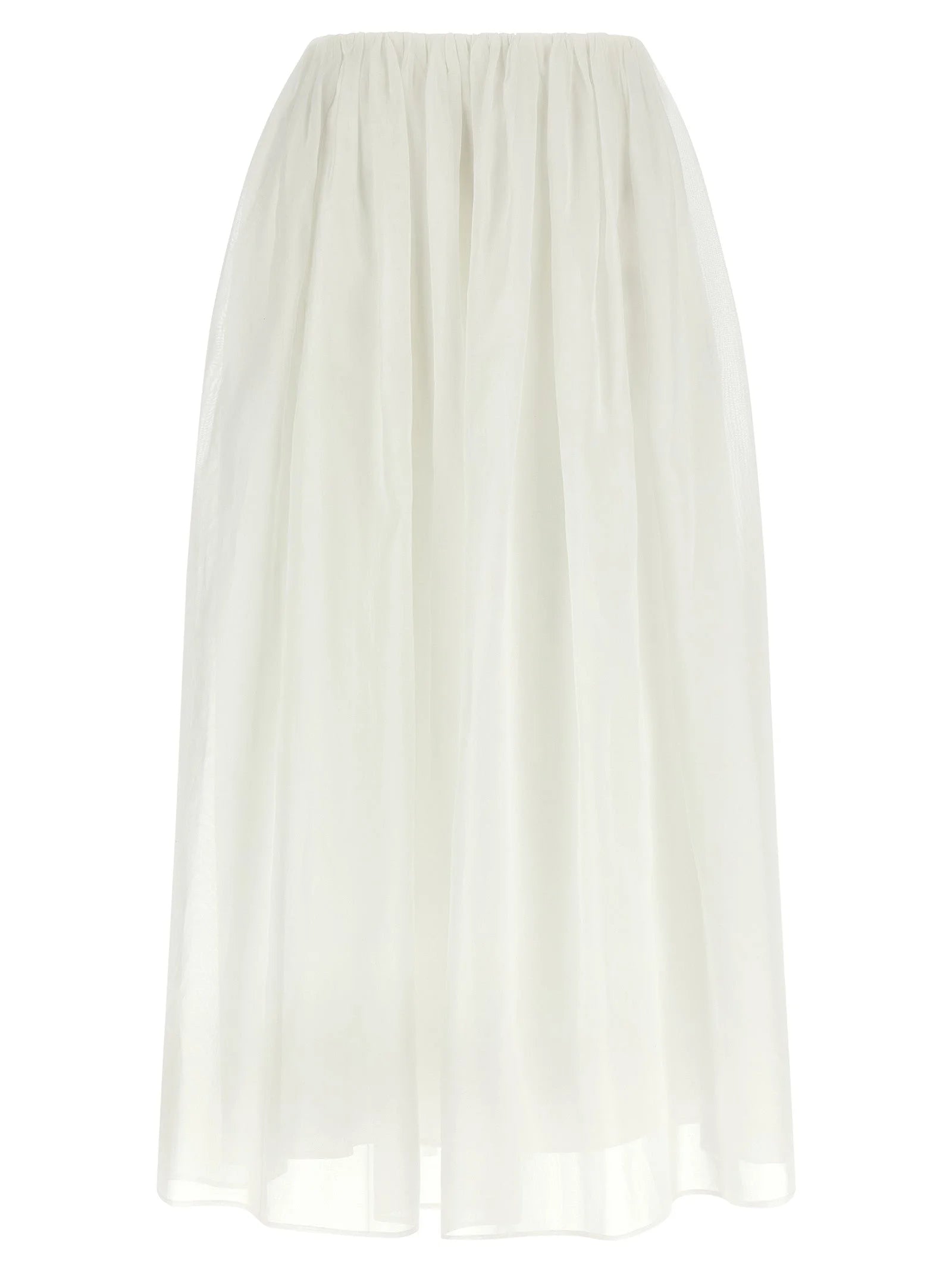 Brunello Cucinelli White Cotton Mini Skirt