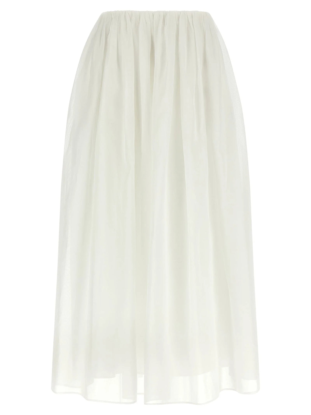 Brunello Cucinelli White Cotton Mini Skirt