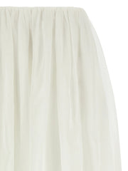Brunello Cucinelli White Cotton Mini Skirt