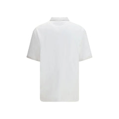 Brunello Cucinelli White Cotton Polo Shirt