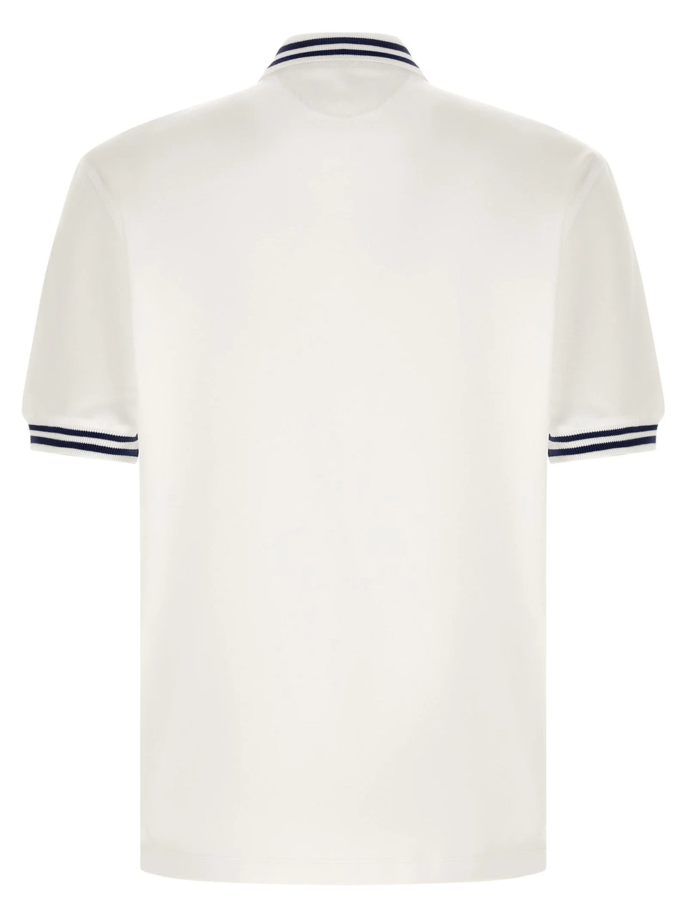 Brunello Cucinelli White Cotton Polo Shirt