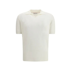 Brunello Cucinelli White Cotton Polo Shirt - IT54 | XXL