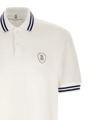 Brunello Cucinelli White Cotton Polo Shirt - S