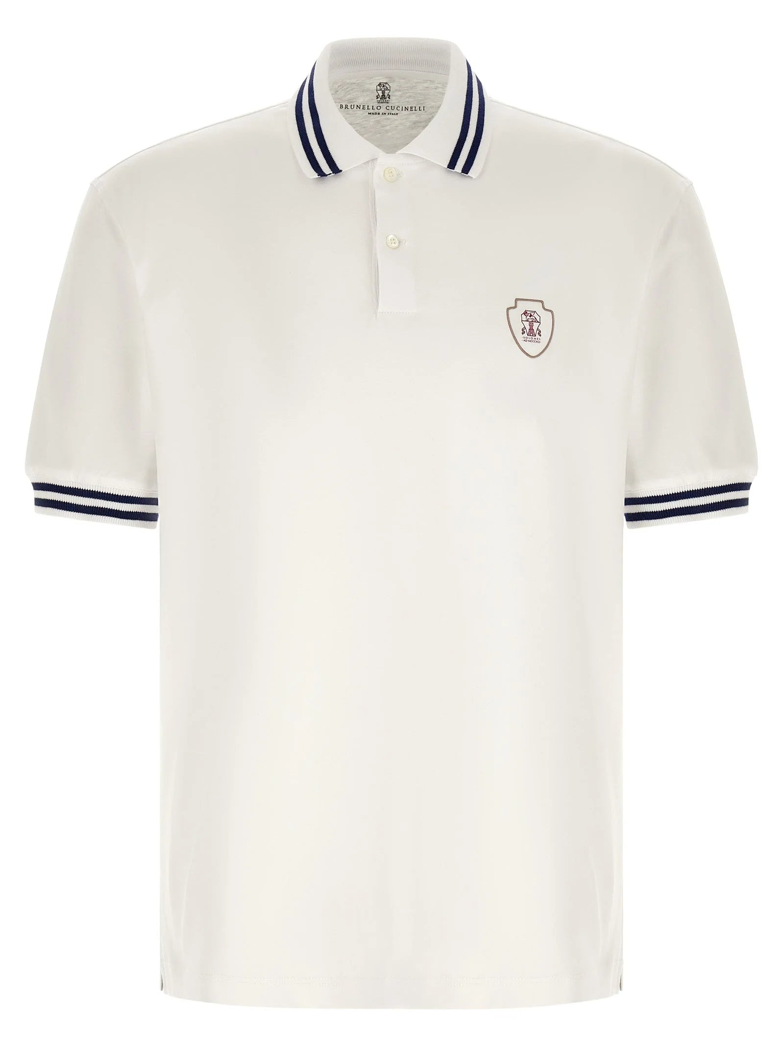 Brunello Cucinelli White Cotton Polo Shirt - S