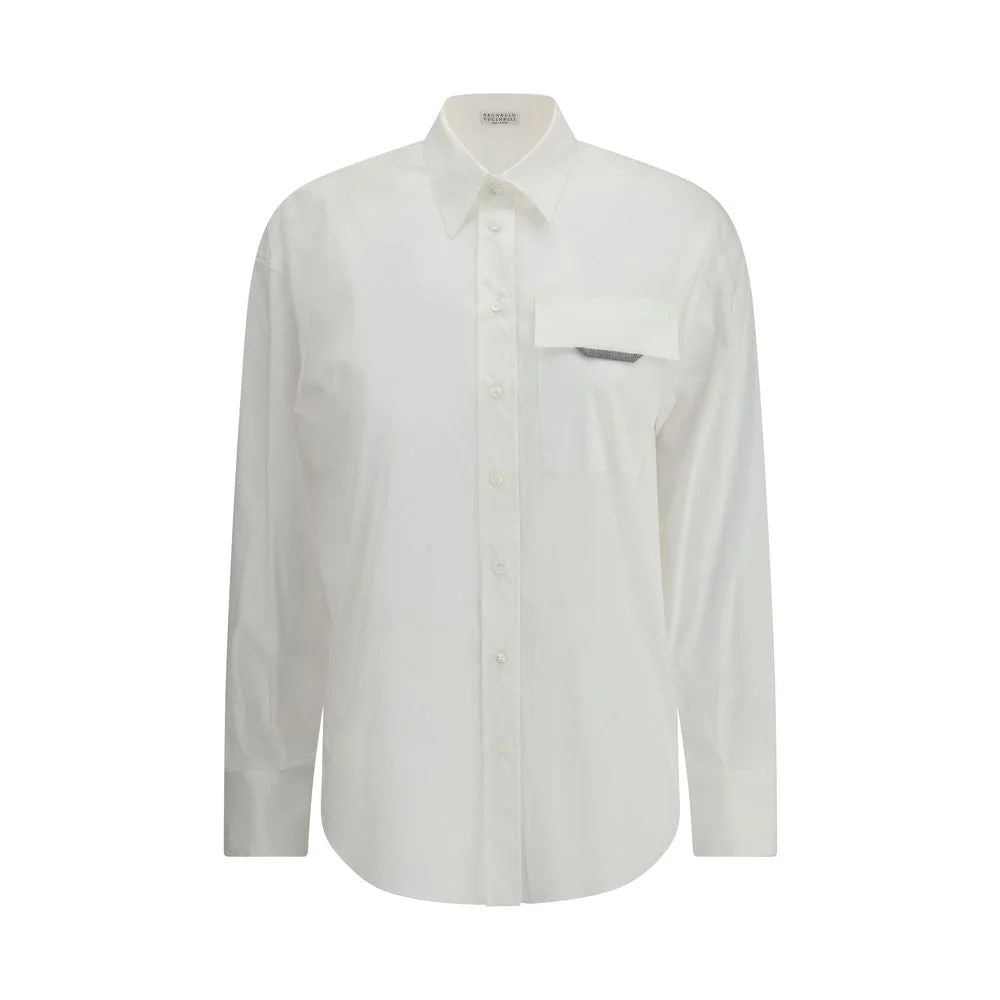 Brunello Cucinelli White Cotton Shirt - L