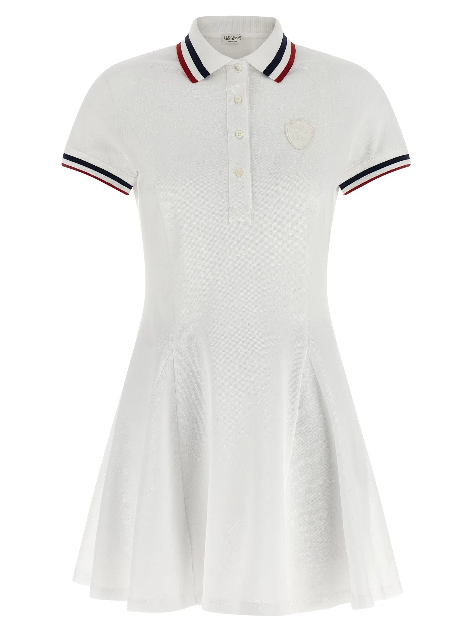 Brunello Cucinelli White Cotton Short Dress